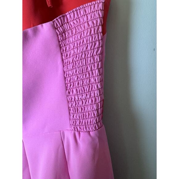 Amanda Uprichard pink and red halter tie mini dress Size XS NWT - Picture 10 of 16